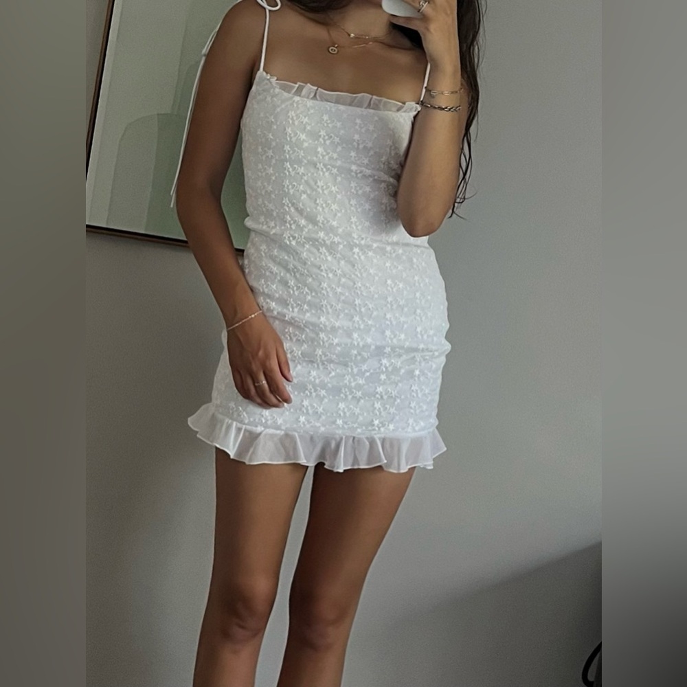 White Lucy in the Sky mini dress